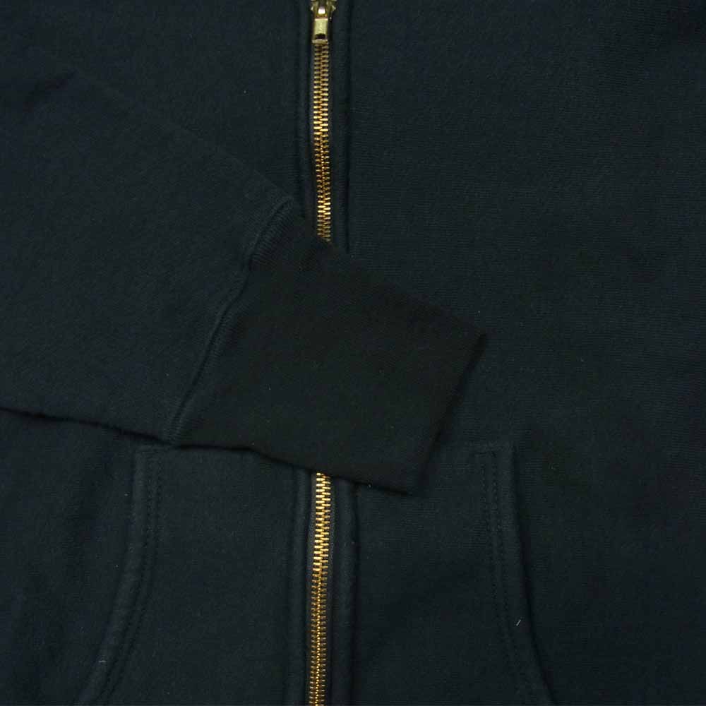 Champion チャンピオン USA製 単タグ 復刻 リバースウィーブ フルジップ スウェット パーカー ブラック系 M【中古】