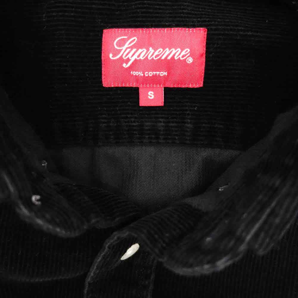 Supreme シュプリーム Corduroy Shirt コーデュロイ シャツ ブラック ブラック系 S【中古】