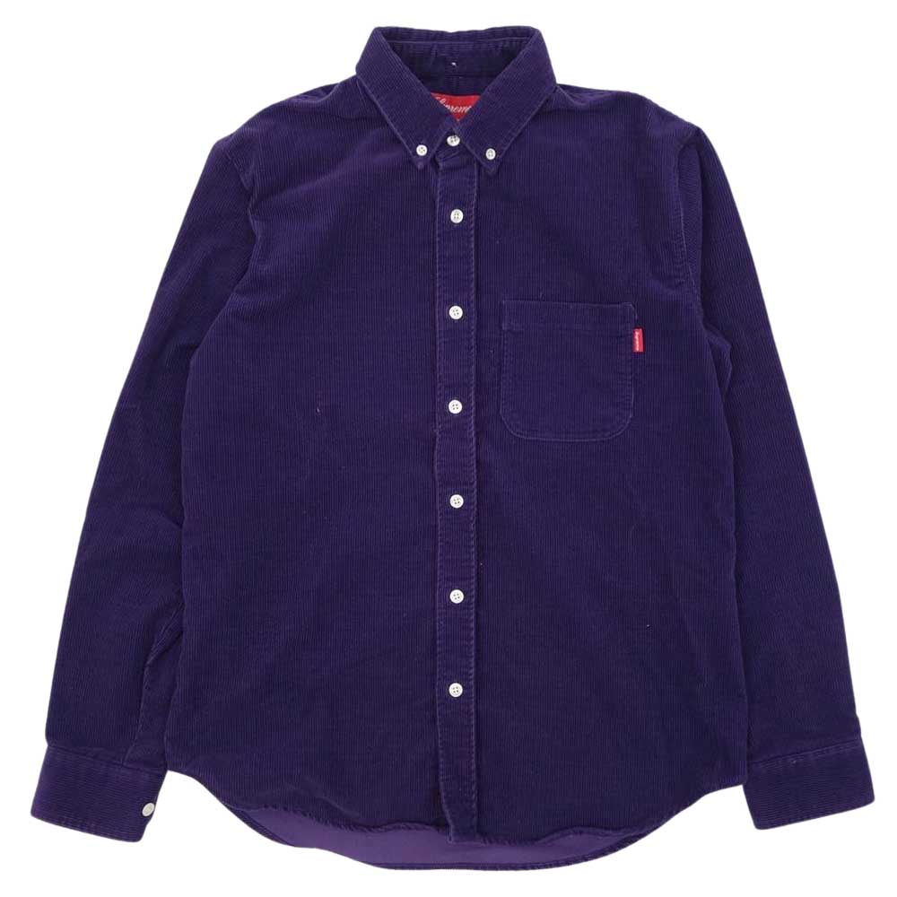 Supreme シュプリーム Corduroy Shirt コーデュロイ シャツ パープル パープル系 S【中古】