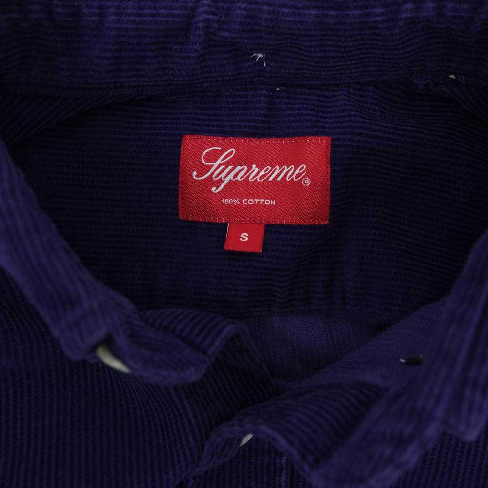 Supreme シュプリーム Corduroy Shirt コーデュロイ シャツ パープル パープル系 S【中古】