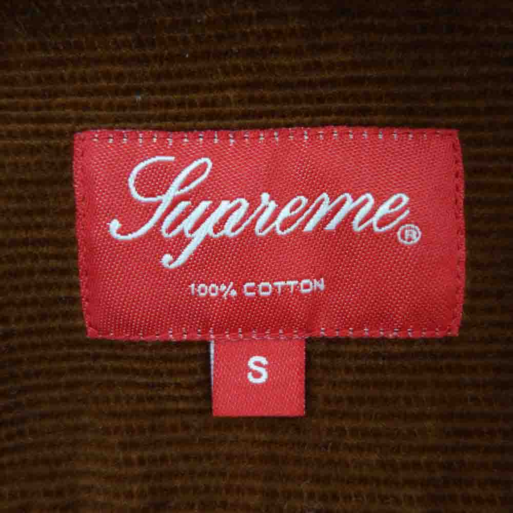 Supreme シュプリーム Corduroy Shirt コーデュロイ シャツ ブラウン ブラウン系 S【中古】