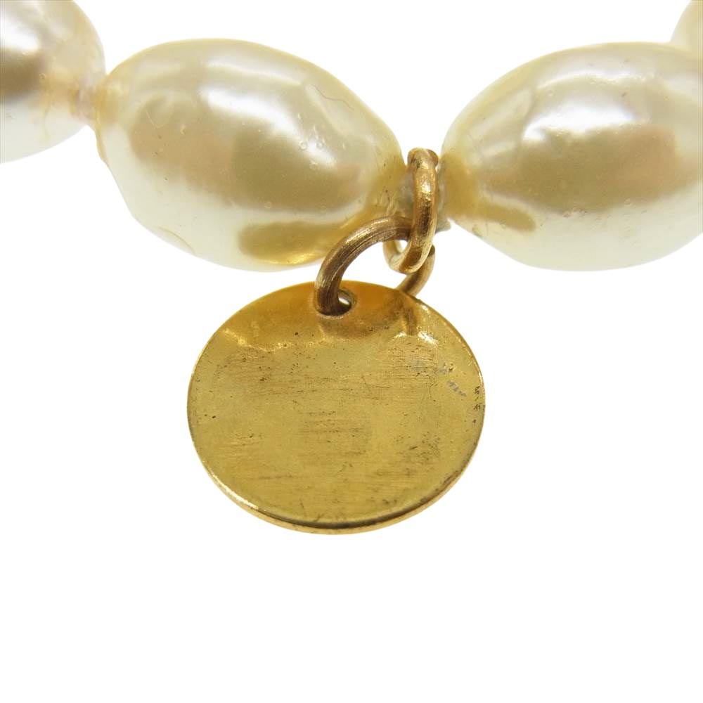 CHANEL シャネル フェイクパール ロング ネックレス ホワイト系【中古】