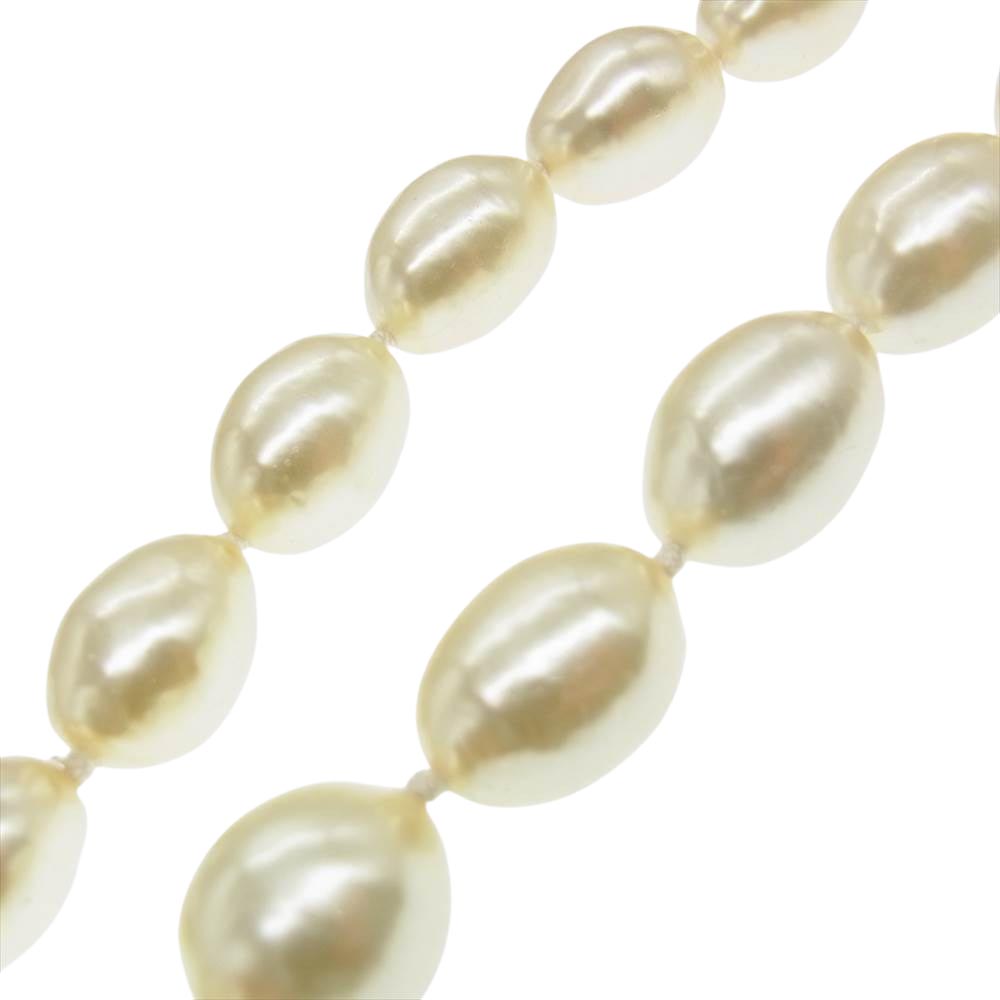 CHANEL シャネル フェイクパール ロング ネックレス ホワイト系【中古】