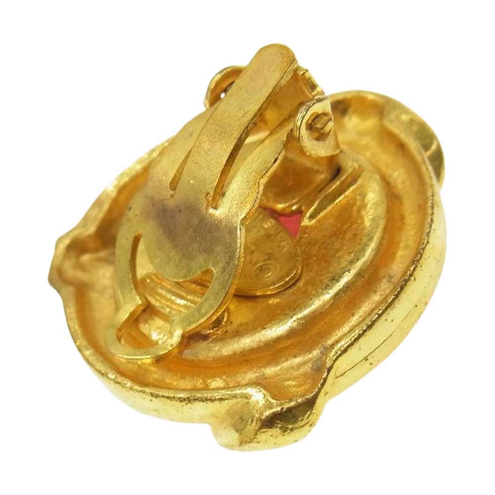 CHANEL シャネル 2 3 カラーストーン イヤリング レッド レッド系【中古】