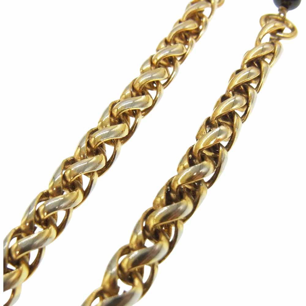 CHANEL シャネル フィイクパール ラインストーン ネックレス ゴールド系【中古】