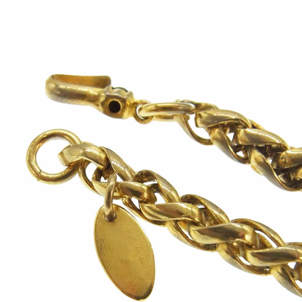 CHANEL シャネル フィイクパール ラインストーン ネックレス ゴールド系【中古】