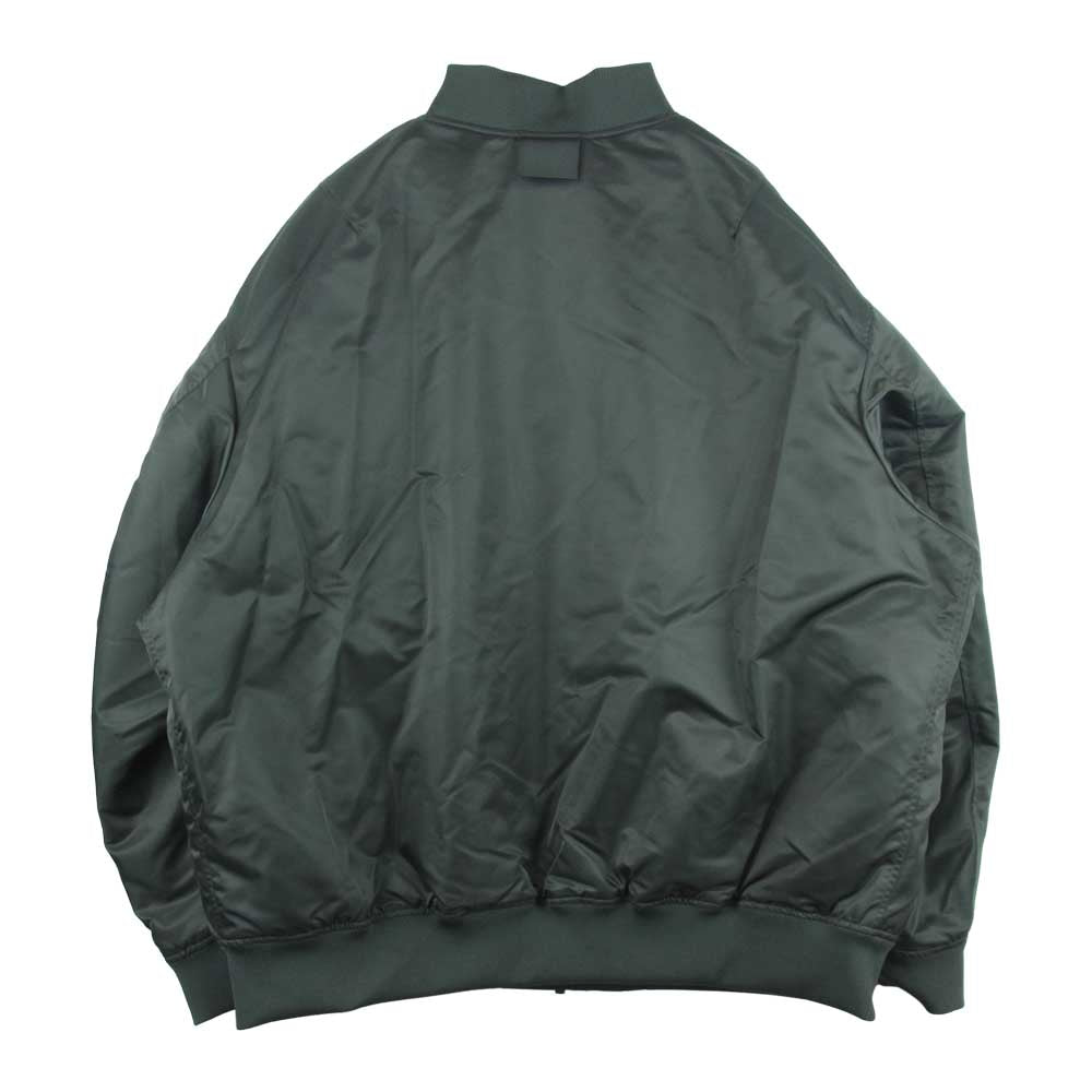 UNIQLO +J ユニクロ 21AW JIL SANDER ジルサンダー ハイブリッドダウン MA-1 オーバーサイズ ブルゾン グレイッシュカーキ系 4XL【中古】
