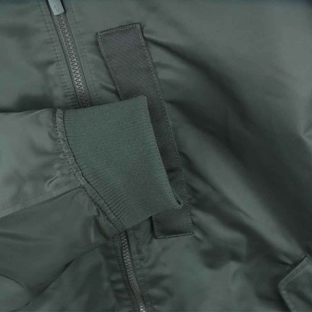 UNIQLO +J ユニクロ 21AW JIL SANDER ジルサンダー ハイブリッドダウン MA-1 オーバーサイズ ブルゾン グレイッシュカーキ系 4XL【中古】