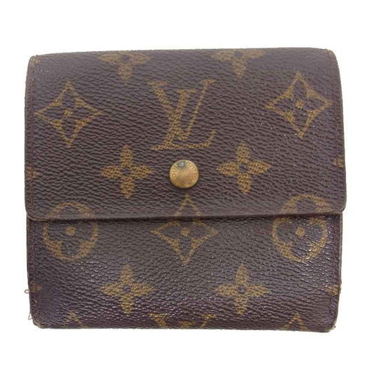 LOUIS VUITTON ルイ・ヴィトン M61652 モノグラム ポルトモネ ビエ カルトクレディ Wホック 財布 ブラウン系【中古】