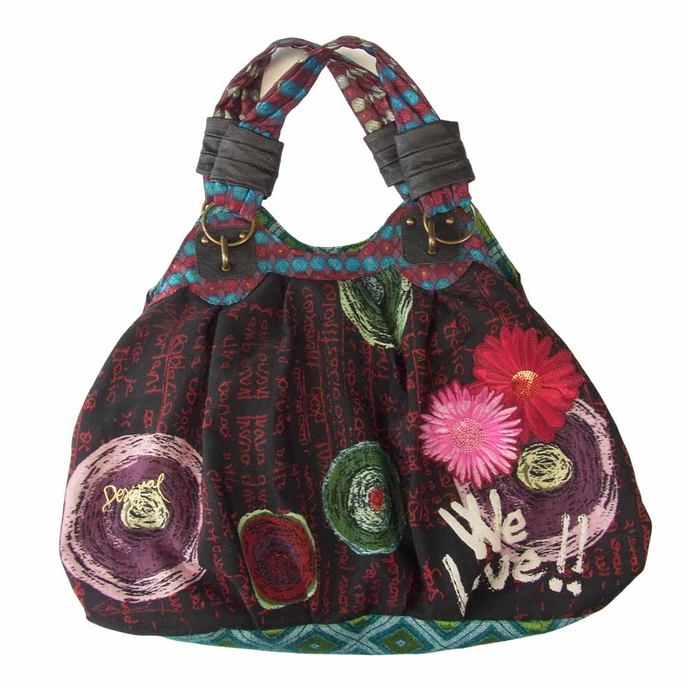 デシグアル 37X5064 2000 BOLS BIG BAG ビッグ トート バッグ マルチカラー系【中古】