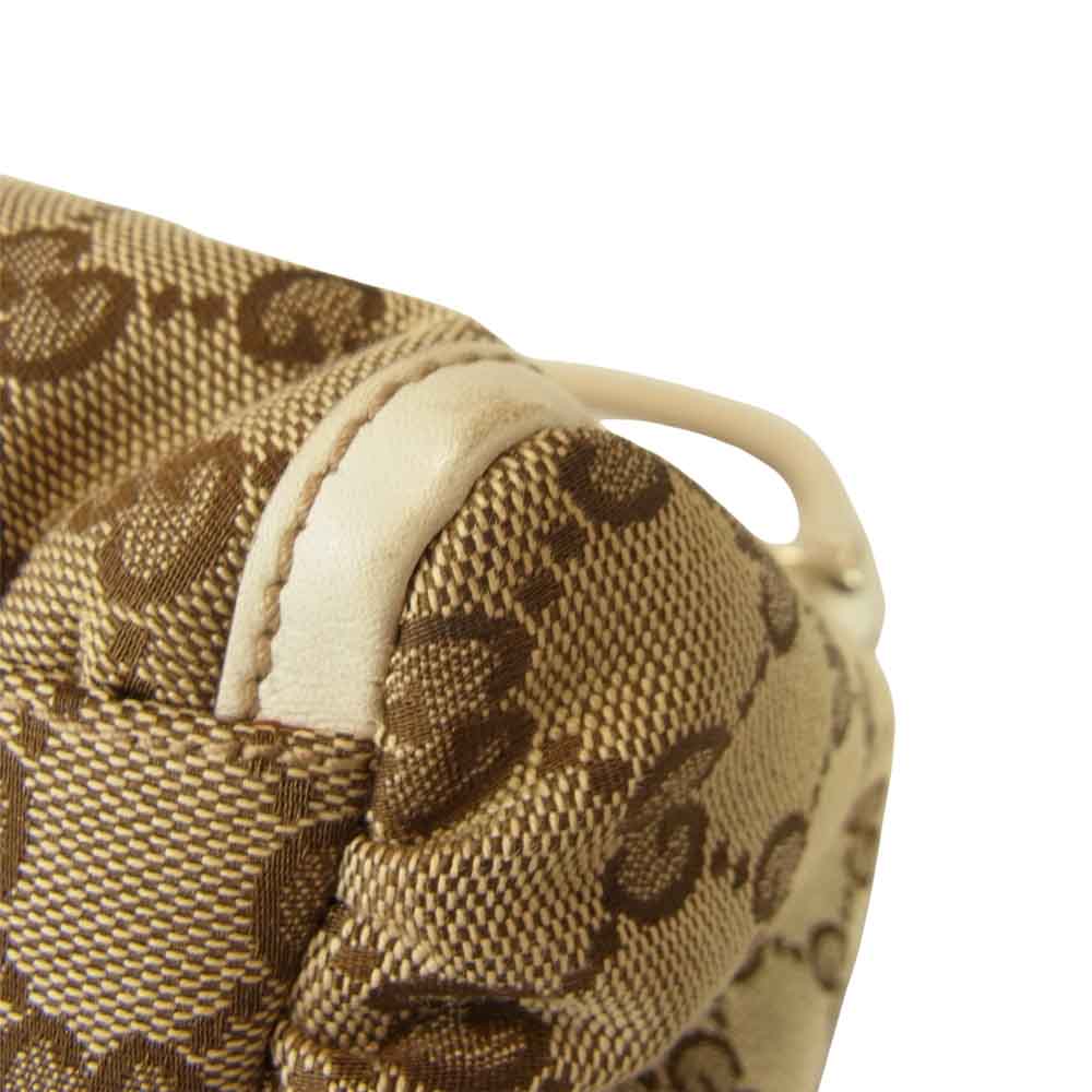 GUCCI グッチ 190525 001013 アビーライン GGシマ レザー ショルダー ハンドバッグ ベージュ系【中古】