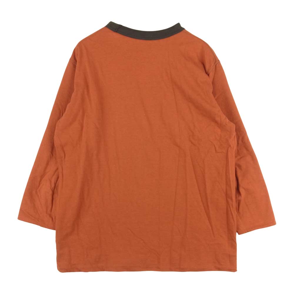 FREEWHEELERS フリーホイーラーズ POWER WEAR リバーシブル ７分袖 Tシャツ カットソー ブラウン系 オレンジ系 M【中古】
