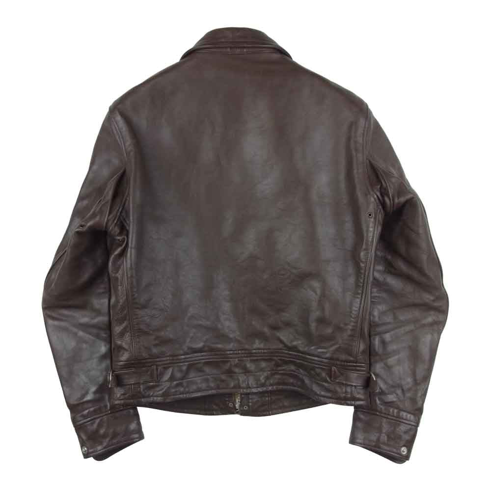 BOOTLEGGERS ブートレガーズ MULHOLLAND マルホランド ホース ハイド レザー ライダース ジャケット ダークブラウン系 36【中古】