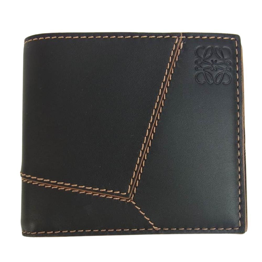 LOEWE ロエベ パズルステッチ バイフォールド ウォレット ブラック系【新古品】【未使用】【中古】