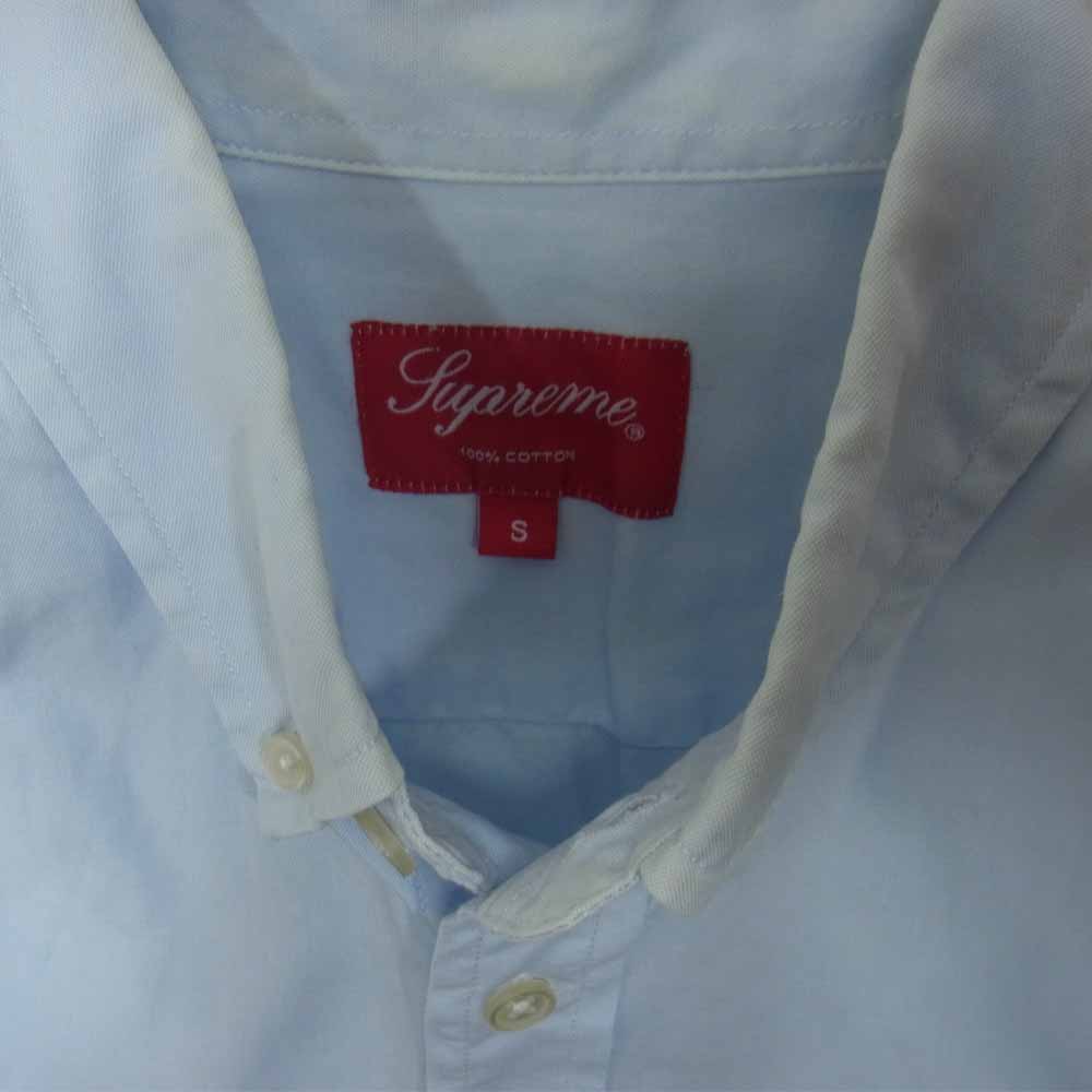 Supreme シュプリーム S/S Shirt 半袖 ボタンダウン シャツ ライトブルー ライトブルー系 S【中古】