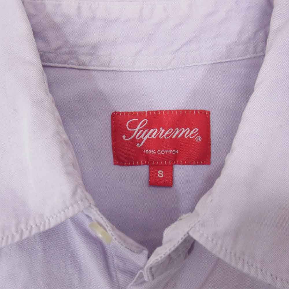 Supreme シュプリーム S/S Shirt 半袖 シャツ ライトパープル パープル系 S【中古】