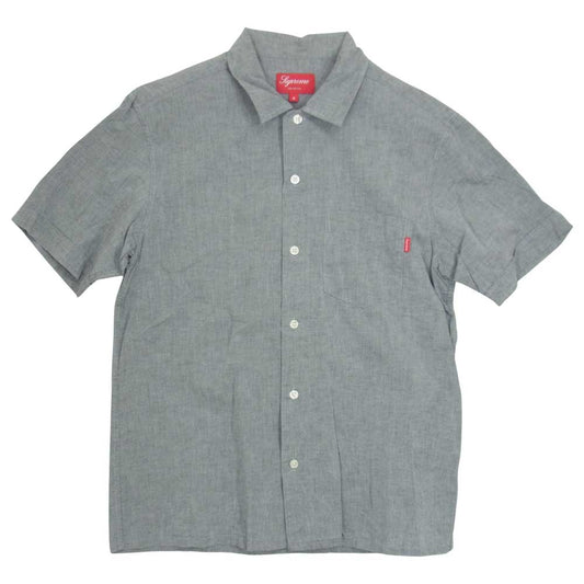 Supreme シュプリーム S/S Shirt 胸ポケット 半袖 シャツ グレー S【中古】