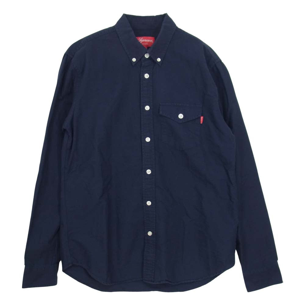 Supreme シュプリーム L/S Shirt ボタンダウン シャツ ネイビー系 S【中古】