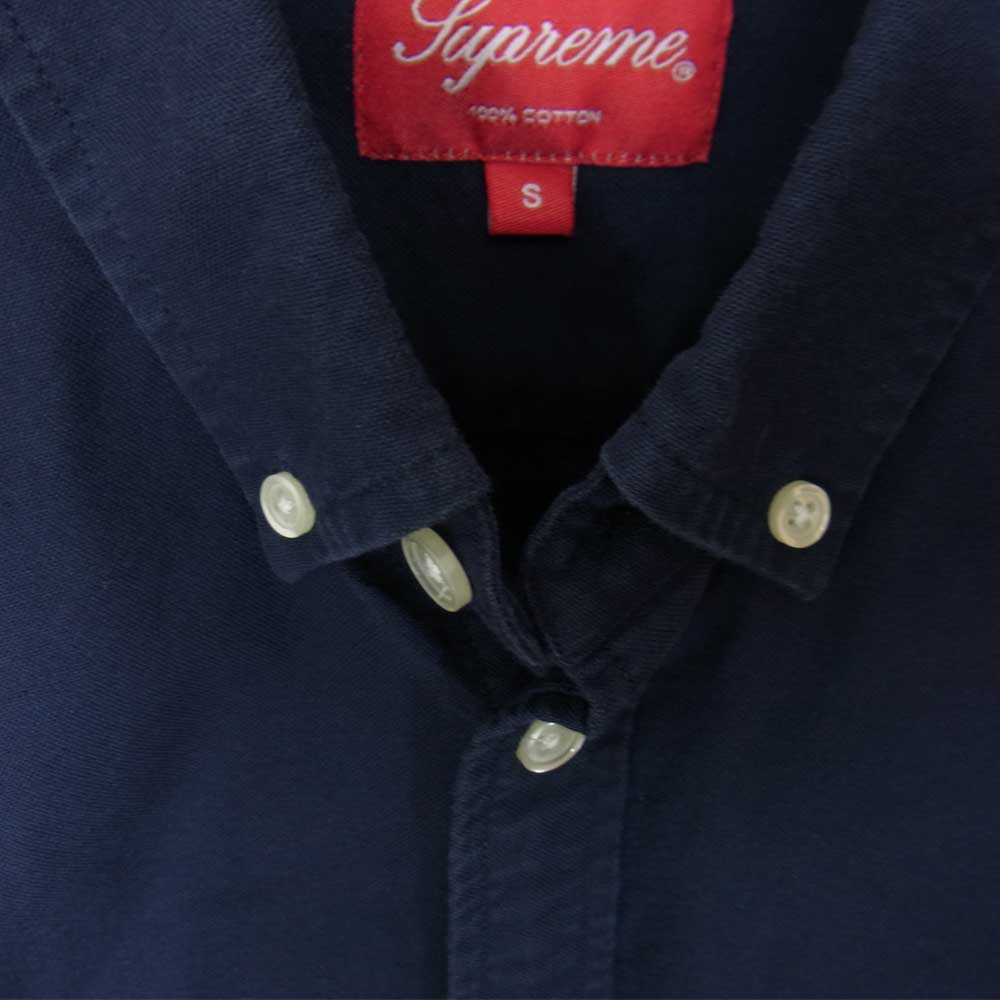 Supreme シュプリーム L/S Shirt ボタンダウン シャツ ネイビー系 S【中古】