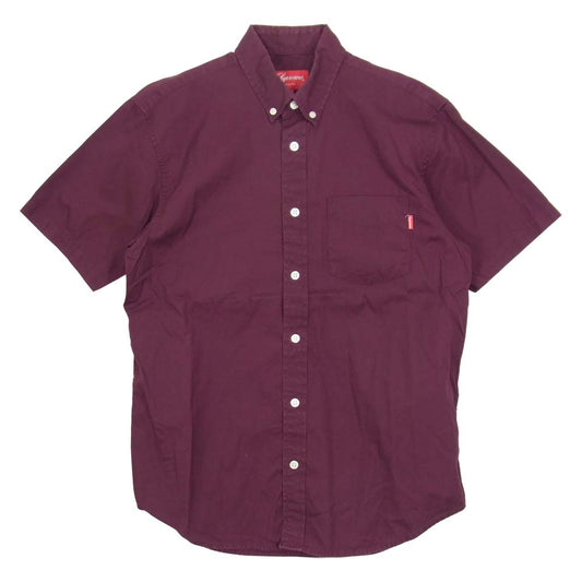 Supreme シュプリーム S/S Shirt 半袖 ボタンダウン シャツ ワインレッド ワインレッド系 S【中古】