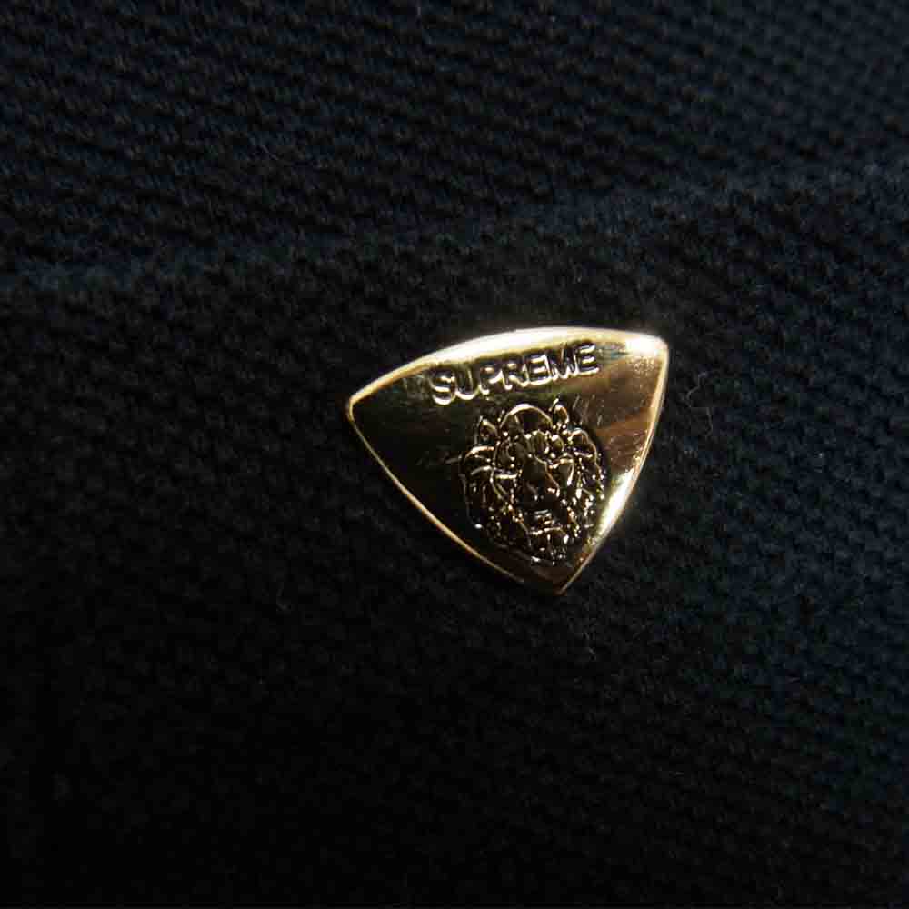 Supreme シュプリーム 14SS Metal Lion Crest Polo メタル ライオン クレスト ポロ 半袖 ポロシャツ ブラック系 S【中古】