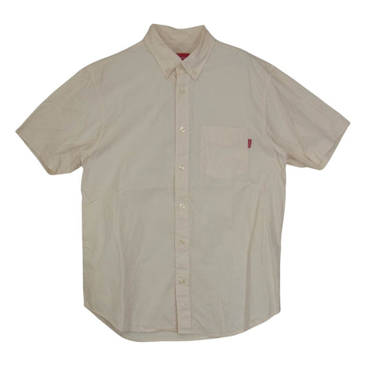 Supreme シュプリーム S/S Shirt 半袖 ボタンダウン シャツ ライトベージュ ベージュ系 S【中古】
