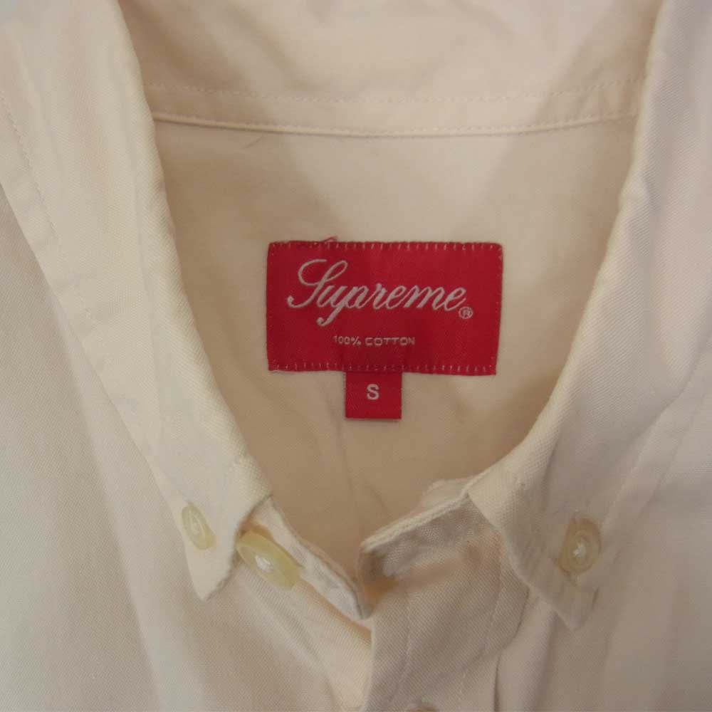 Supreme シュプリーム S/S Shirt 半袖 ボタンダウン シャツ ライトベージュ ベージュ系 S【中古】
