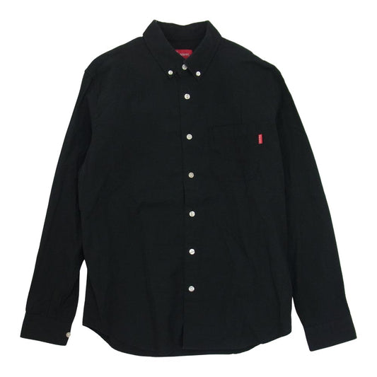 Supreme シュプリーム 16SS Tonal Seersucker Shirt ブラック系 S【中古】