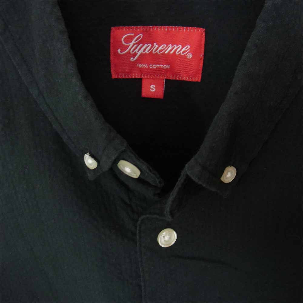 Supreme シュプリーム 16SS Tonal Seersucker Shirt ブラック系 S【中古】