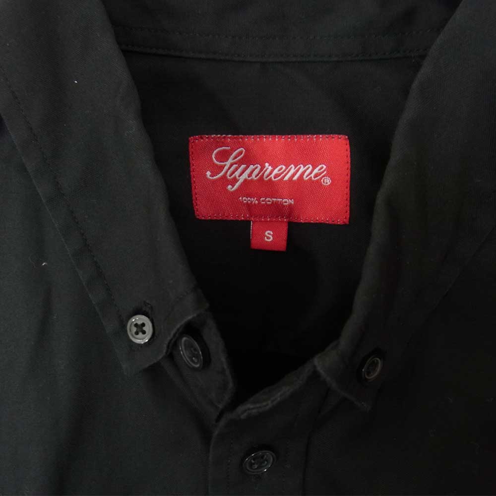 Supreme シュプリーム S/S Shirt 半袖 ボタンダウン シャツ ブラック ブラック系 S【中古】