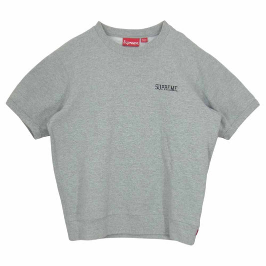 Supreme シュプリーム 15SS S/S Logo Crewneck ロゴ 半袖 クルーネック スウェット グレー系 S【中古】