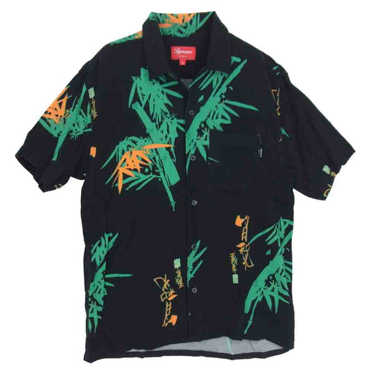 Supreme シュプリーム 13SS Bamboo Shirt バンブー 竹 レーヨン 半袖 シャツ ブラック系 S【中古】