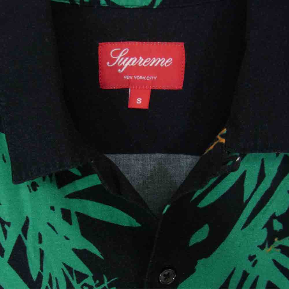 Supreme シュプリーム 13SS Bamboo Shirt バンブー 竹 レーヨン 半袖 シャツ ブラック系 S【中古】