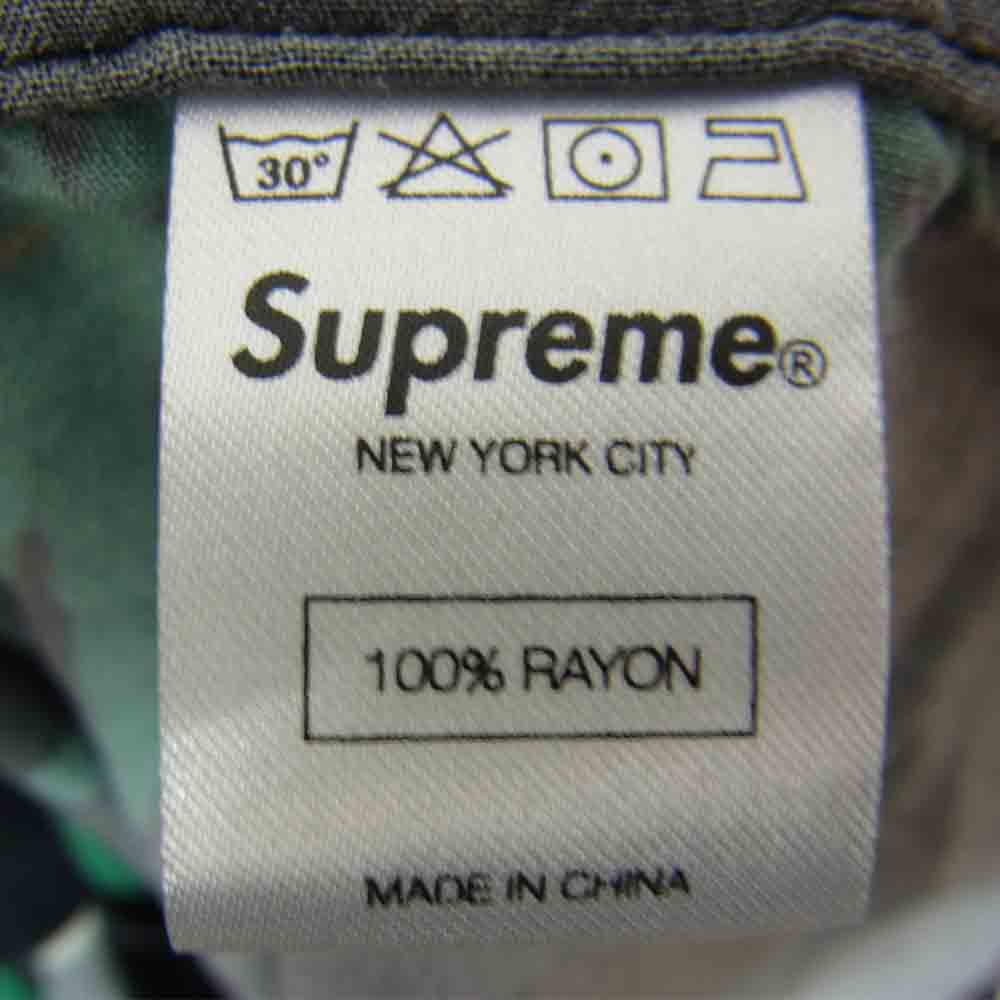 Supreme シュプリーム 13SS Bamboo Shirt バンブー 竹 レーヨン 半袖 シャツ ブラック系 S【中古】