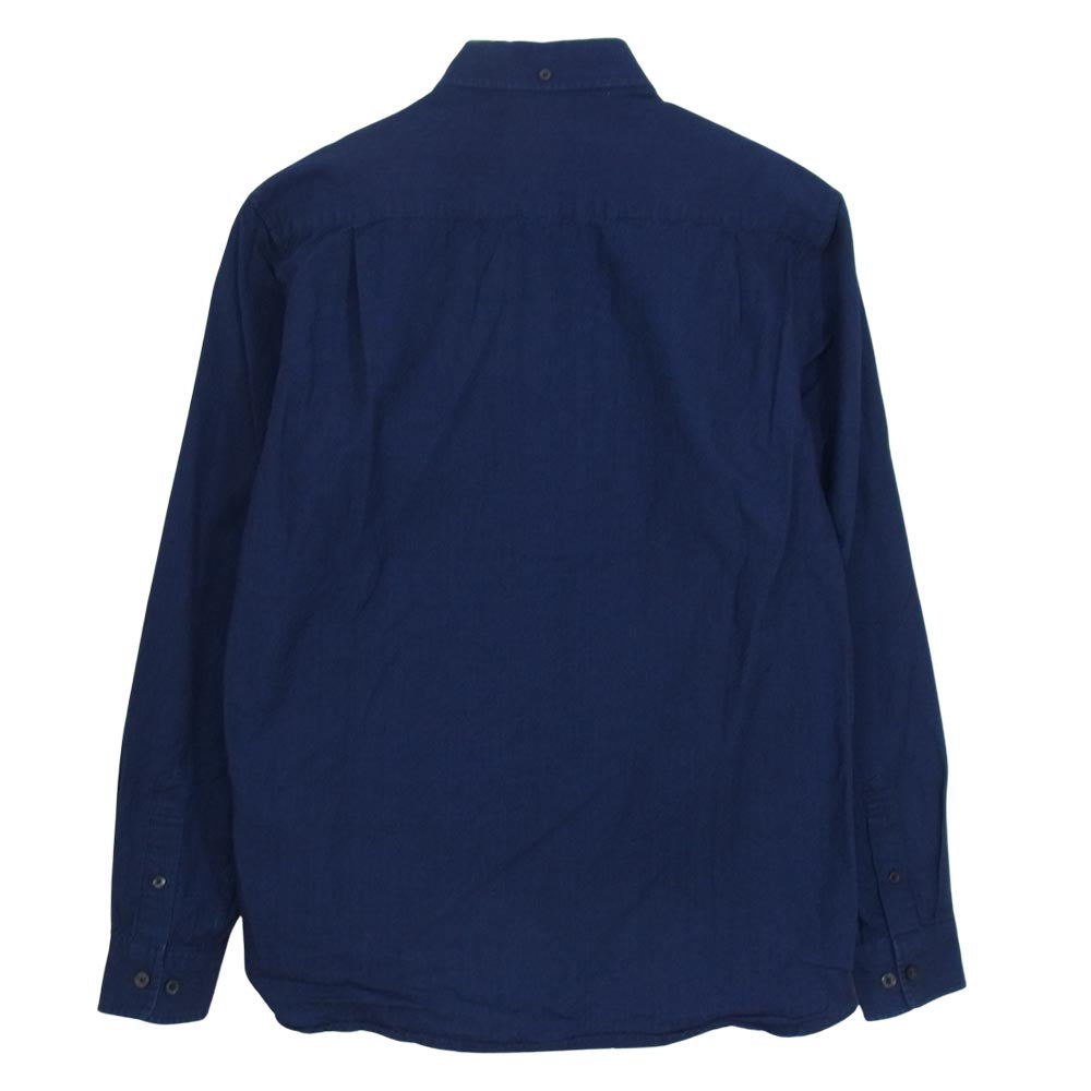 Supreme シュプリーム 13AW Selvedge Ripstop Shirt リップストップ ボタンダウン シャツ ネイビー インディゴブルー系 S【中古】
