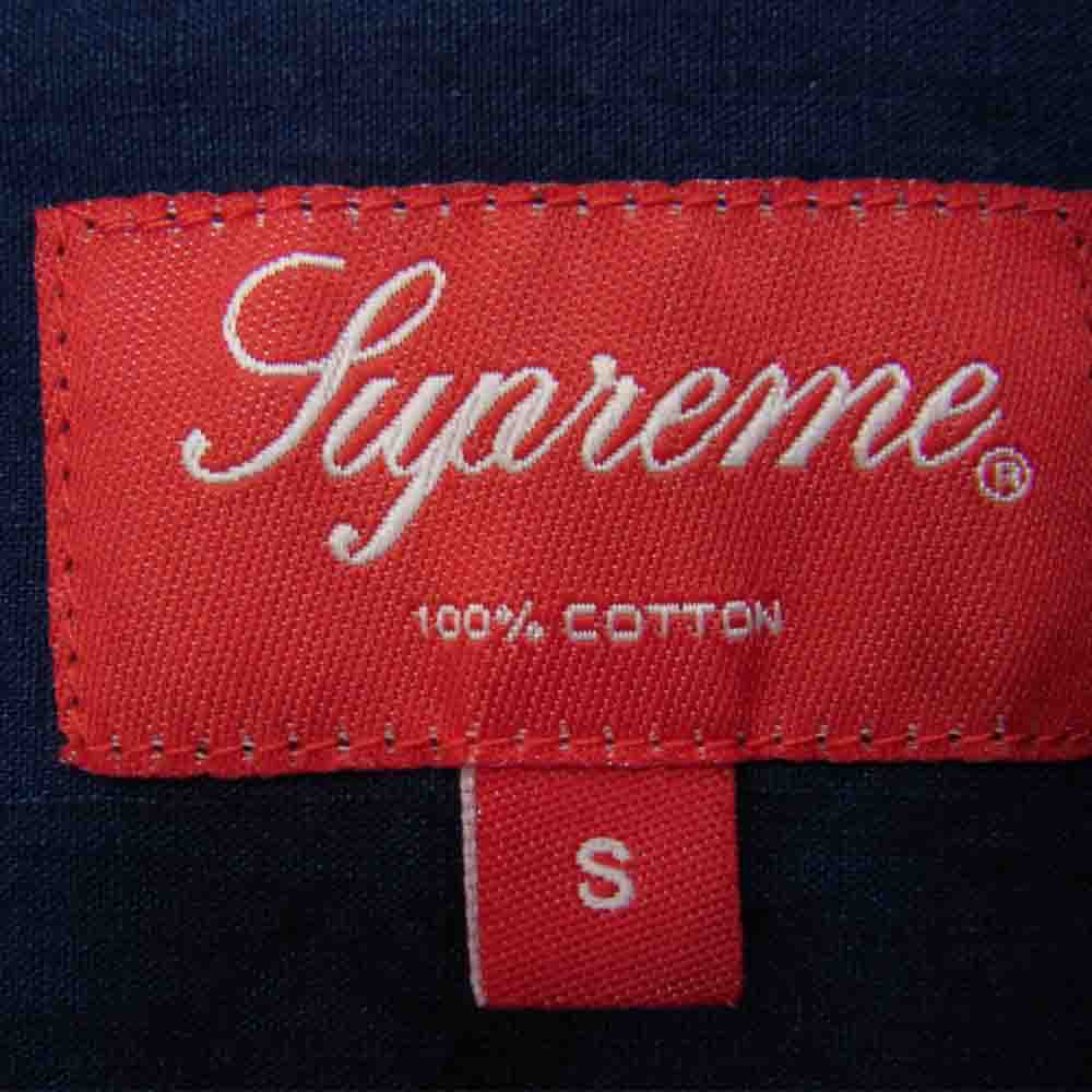 Supreme シュプリーム 13AW Selvedge Ripstop Shirt リップストップ ボタンダウン シャツ ネイビー インディゴブルー系 S【中古】