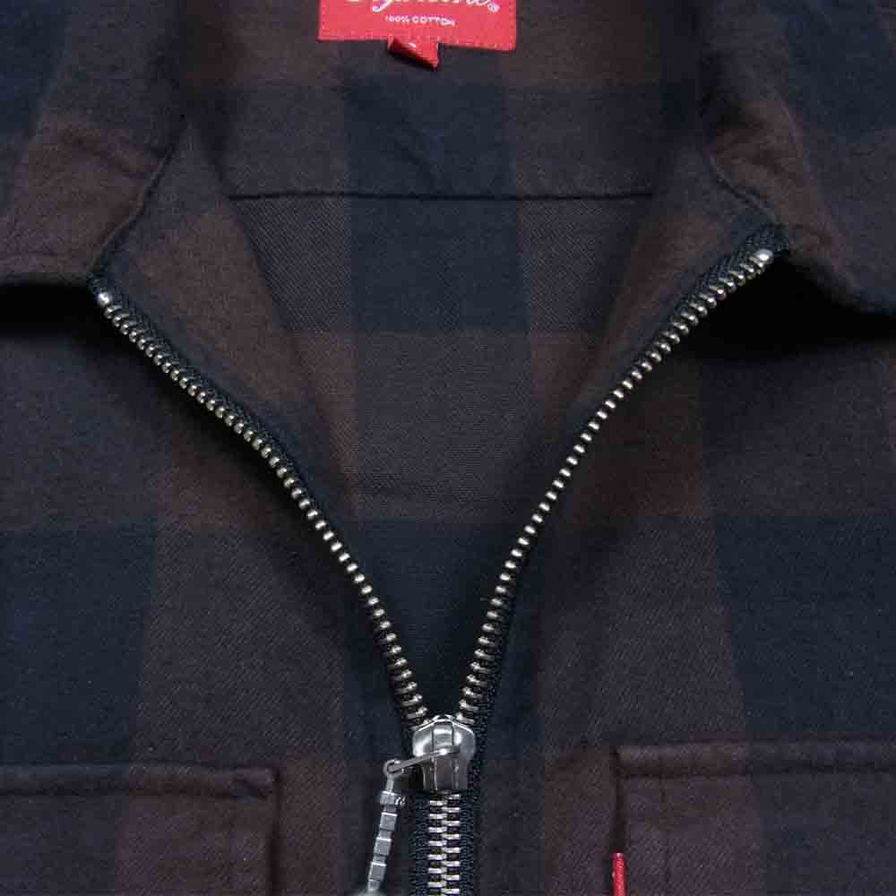Supreme シュプリーム 16SS Buffalo Plaid Flannel Zip Shirt ブラウン系 S【中古】
