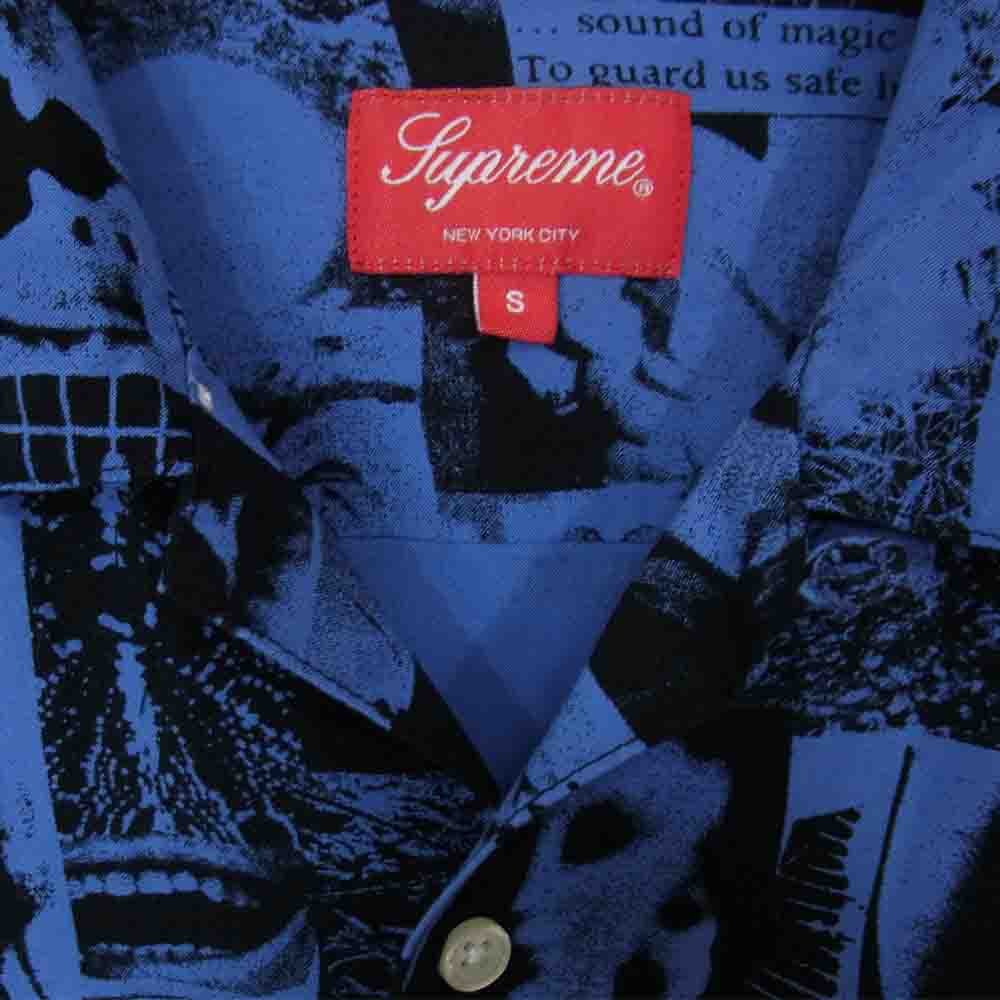 Supreme シュプリーム 18SS Vibrations Rayon Shirt レーヨン 半袖 シャツ パープル系 S【中古】
