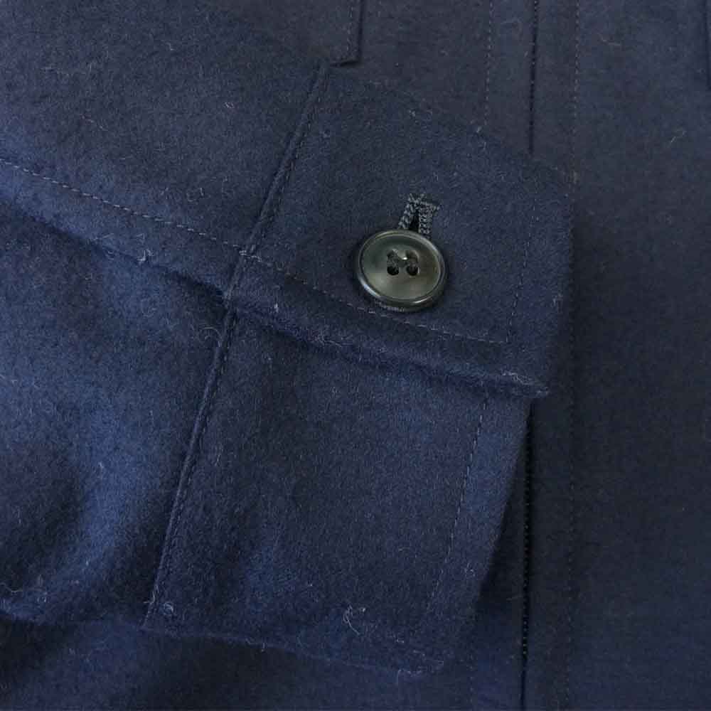 COMOLI コモリ 16AW J03-01007 ウール フラノ ZIP ブルゾン ネイビー系 3【中古】