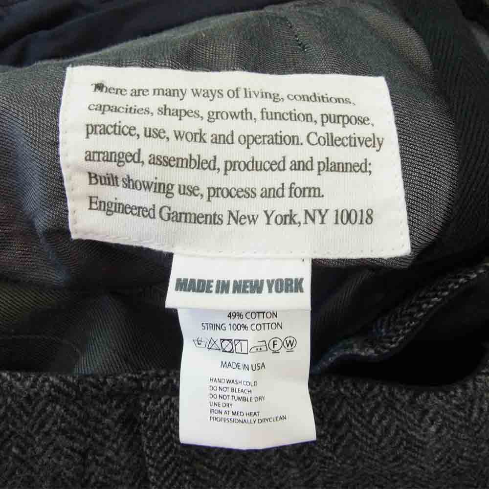 Engineered Garments エンジニアードガーメンツ 17AW Benson Pant Lt Weight Big Plaid H.B ヘリンボーン ベンソン パンツ グレー系 S【中古】
