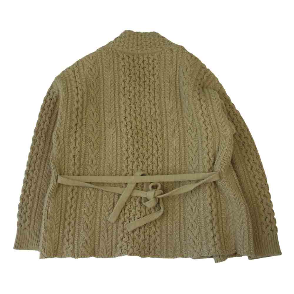 AURALEE オーラリー 18AW A8AG02FM ARAN KNIT GOWN アラン ニット ガウン ベージュ系 5【中古】