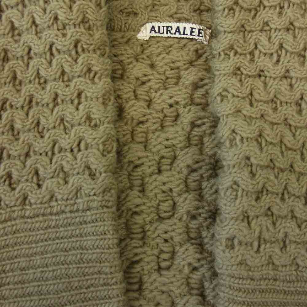 AURALEE オーラリー 18AW A8AG02FM ARAN KNIT GOWN アラン ニット ガウン ベージュ系 5【中古】