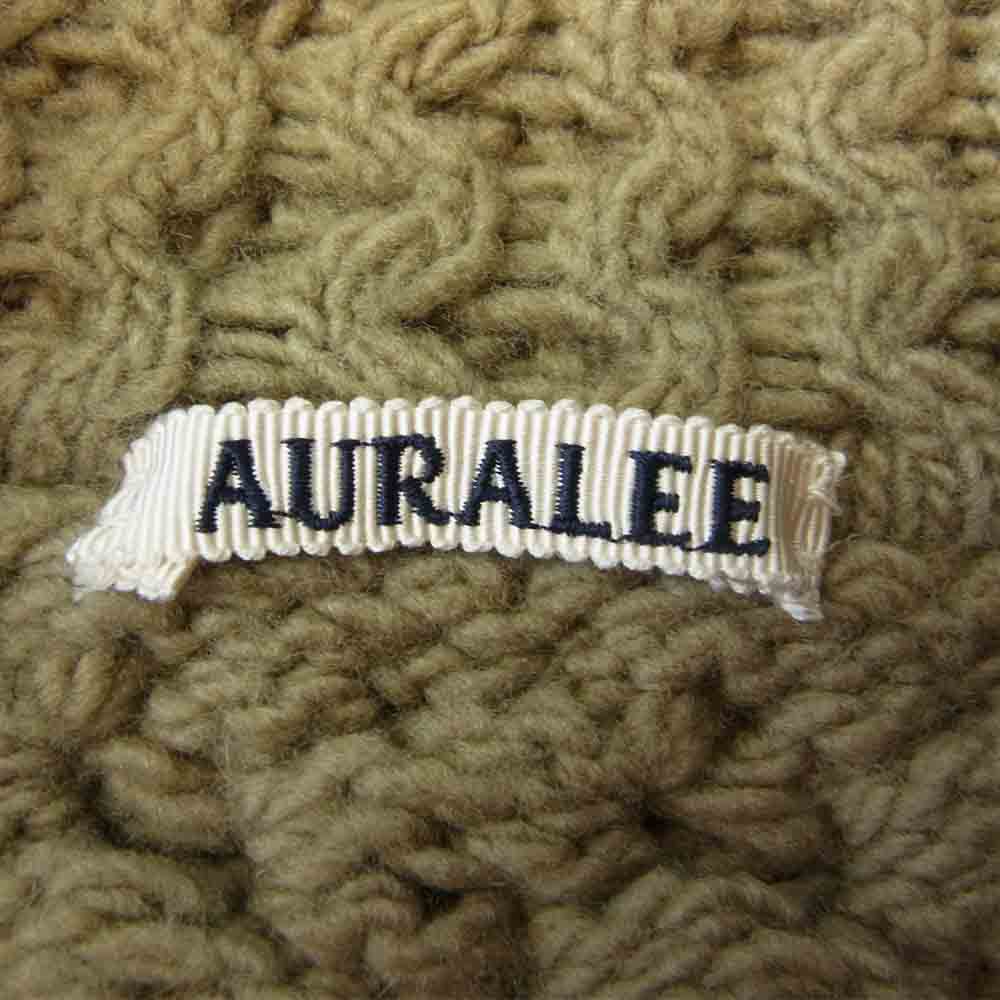 AURALEE オーラリー 18AW A8AG02FM ARAN KNIT GOWN アラン ニット ガウン ベージュ系 5【中古】