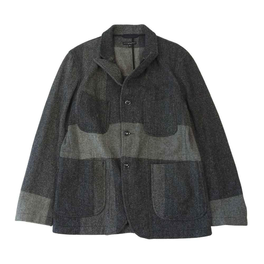 Engineered Garments エンジニアードガーメンツ 17AW Bedford Jacket Lt Weight Big Plaid H.B ヘリンボーン 3B ベッドフォード ジャケット グレー系 S【中古】
