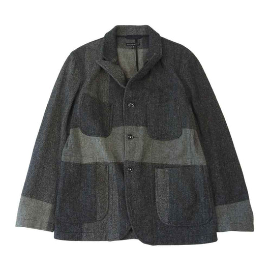 Engineered Garments エンジニアードガーメンツ 17AW Bedford Jacket Lt Weight Big Plaid H.B ヘリンボーン 3B ベッドフォード ジャケット グレー系 S【中古】
