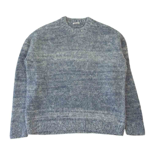 AURALEE オーラリー 20AW A20AP02AP WOOL ALPACA FELT KNIT P/O フェルト アルパカ ニット ネイビー系 5【中古】