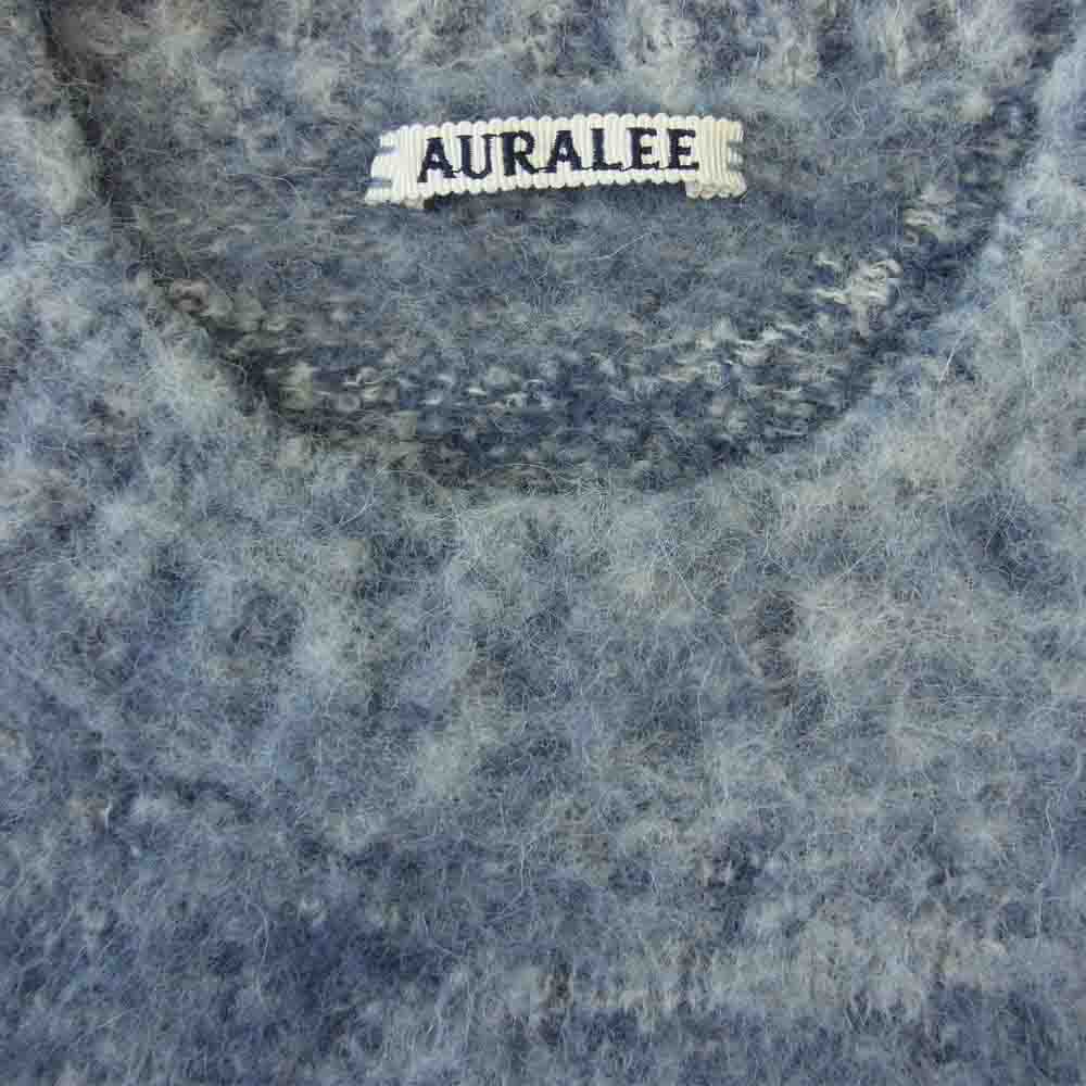 AURALEE オーラリー 20AW A20AP02AP WOOL ALPACA FELT KNIT P/O フェルト アルパカ ニット ネイビー系 5【中古】