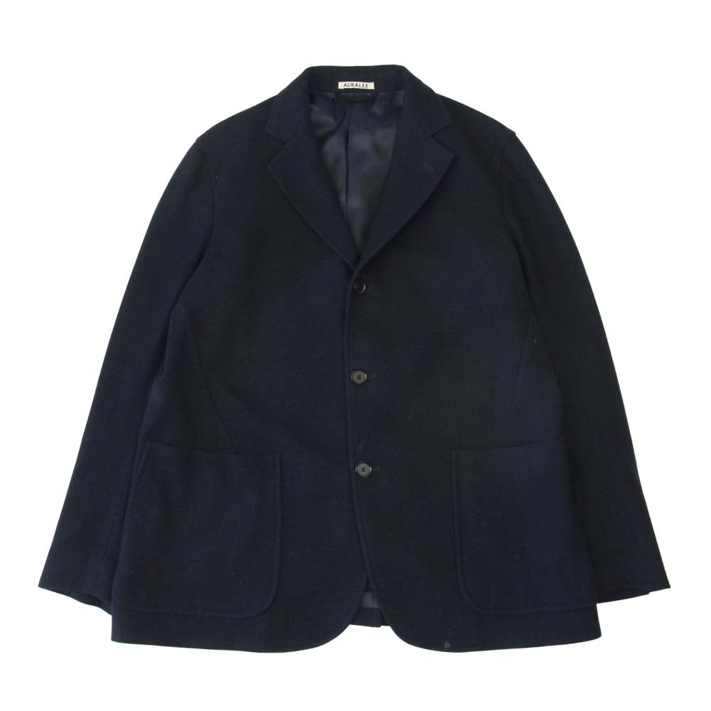 AURALEE オーラリー 18AW A8AJ02WF WOOL CASHMERE FLANNEL JACKET ウール カシミア フランネル ジャケット ネイビー系 4【中古】