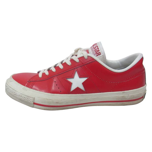 CONVERSE コンバース MADE IN JAPAN 日本製 ワンスター レザー ローカット レッド系 26cm【中古】