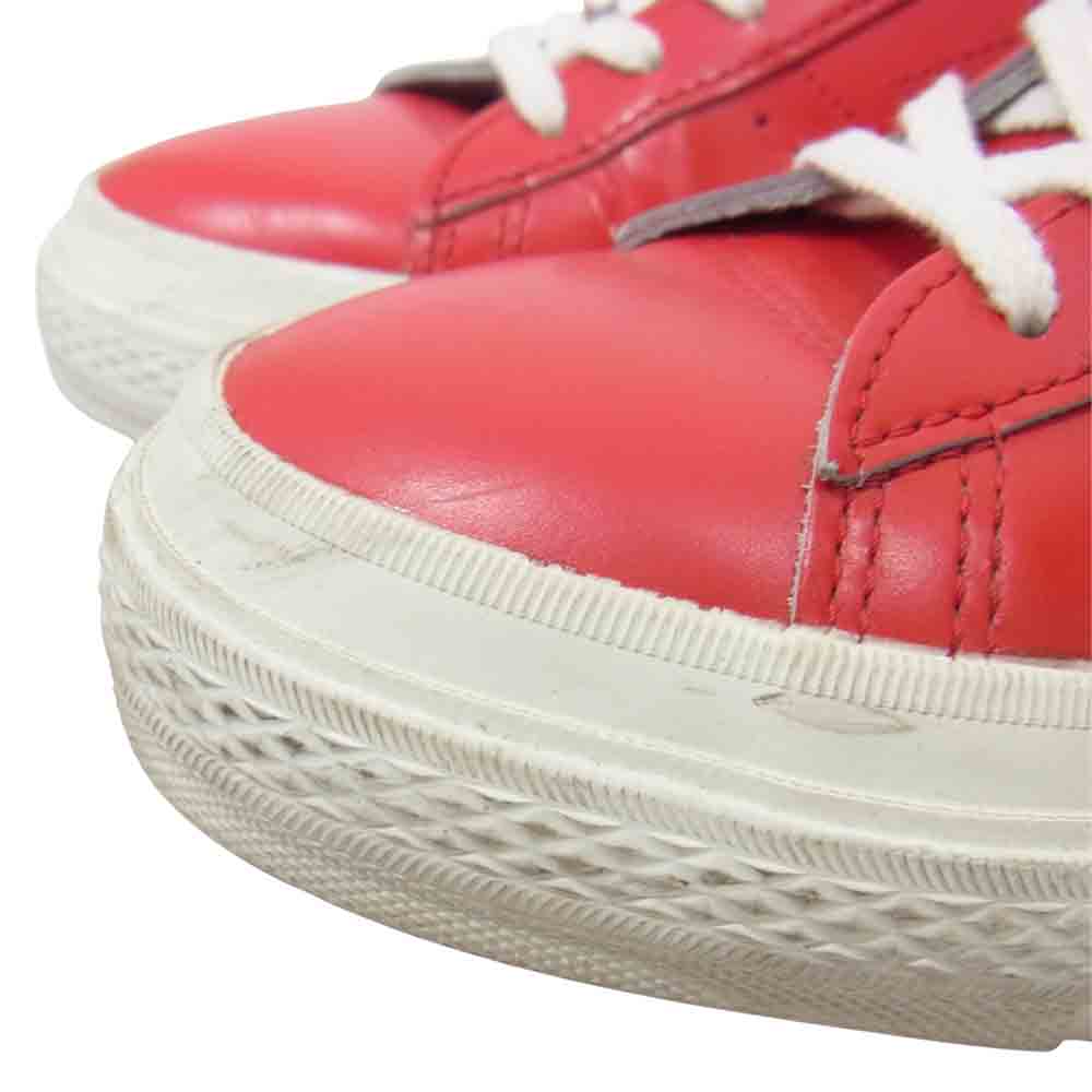 CONVERSE コンバース MADE IN JAPAN 日本製 ワンスター レザー ローカット レッド系 26cm【中古】